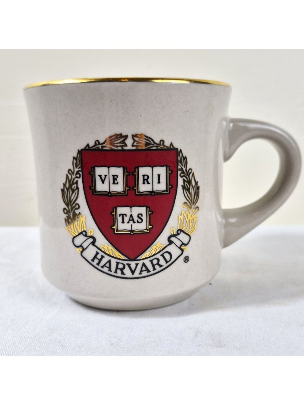 Harvard University Veritas Crest Coffee Mug M Ware Gold Rim College